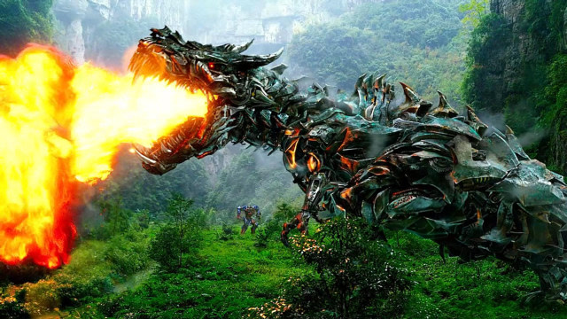 变形金刚超帅变形场面,机械霸王龙当坐骑太拉风了