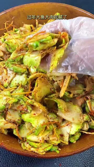 过年大鱼大肉吃腻了学会这道腌坨菜,清脆爽口好吃到爆
