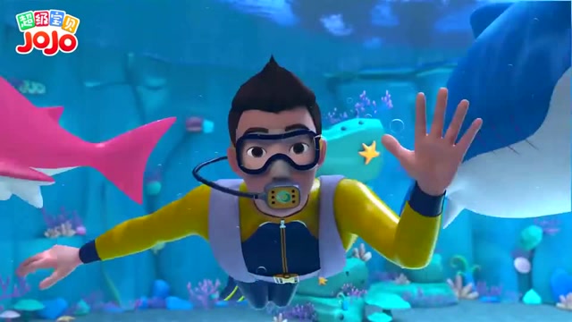 超级宝贝鲨鱼宝宝真可爱它还会跟宝宝学跳舞鲨鱼宝宝真聪明