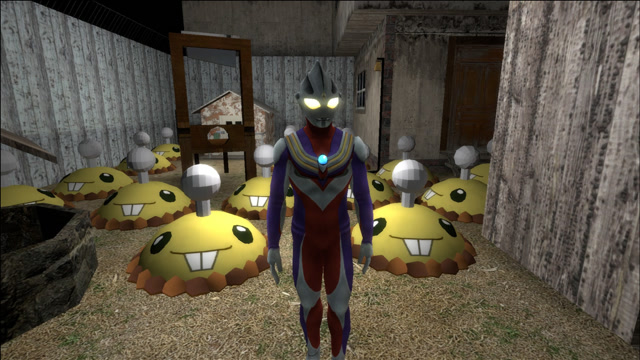 gmod奥特曼游戏:密室门口被埋下土豆地雷,迪迦奥特曼该怎么办?