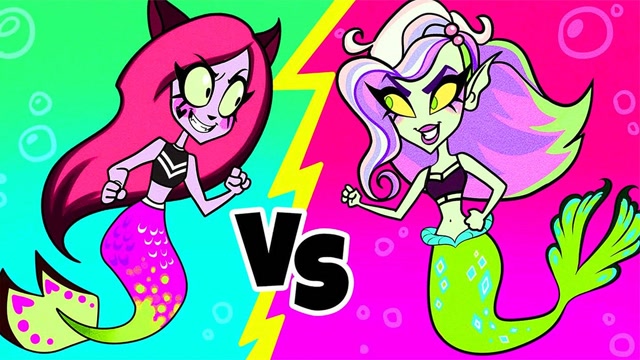 高中生动画火美人鱼vs冰美人鱼冰美人使用魔法被识破