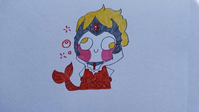 今天教你们画人鱼王子,你们喜欢了吗?