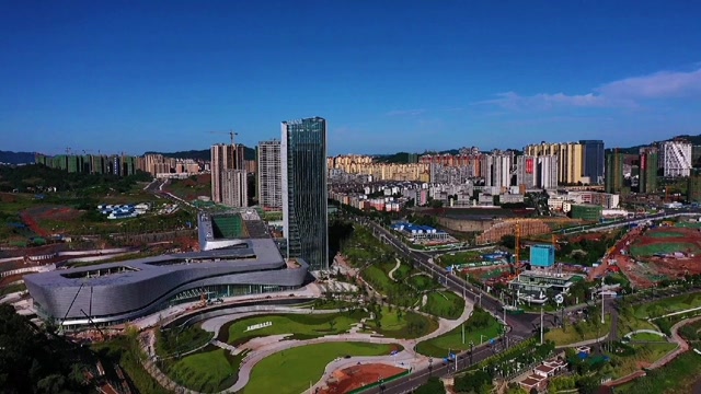 航拍宜宾国际会议中心