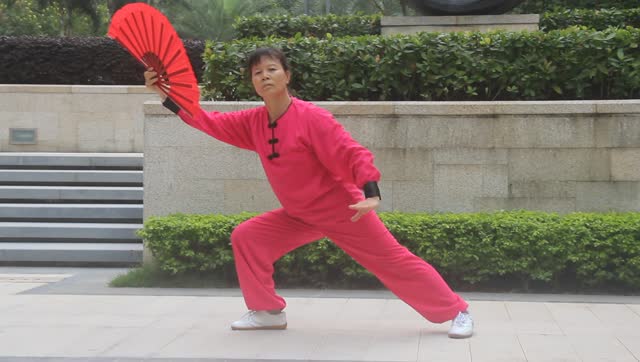 第一套太极功夫扇--演练