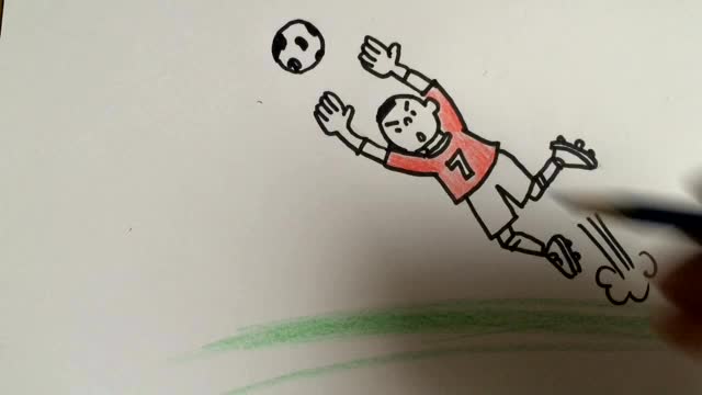足球守门员简笔画图片