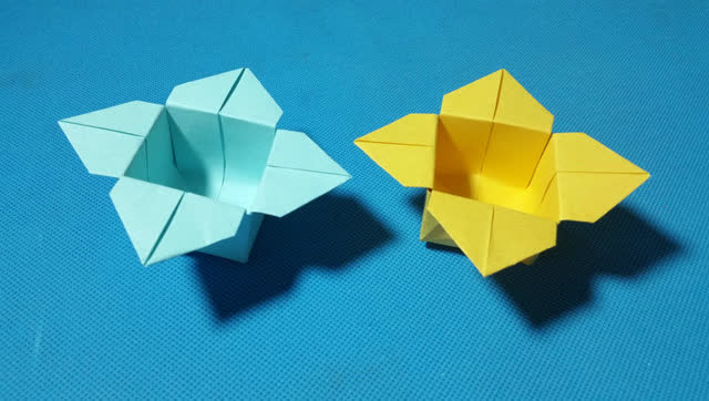 折纸王子教你折纸柿花盒子 儿童折纸大全视频教程