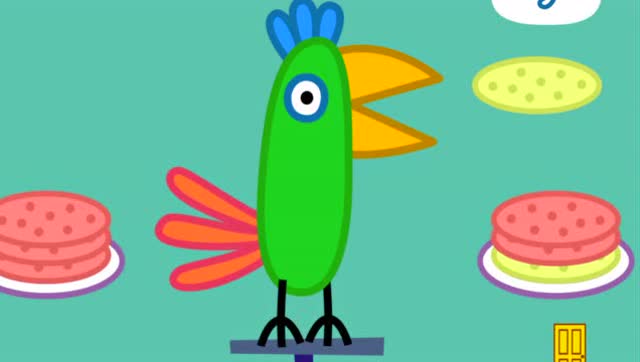 粉红猪小妹 与鹦鹉波利一起玩 喂食和捉迷藏