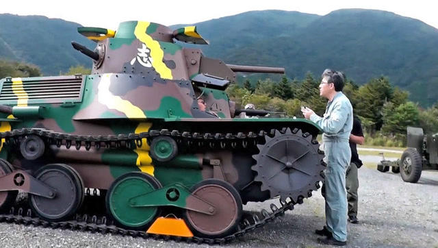 二战日本95式轻坦克重新涂装上路
