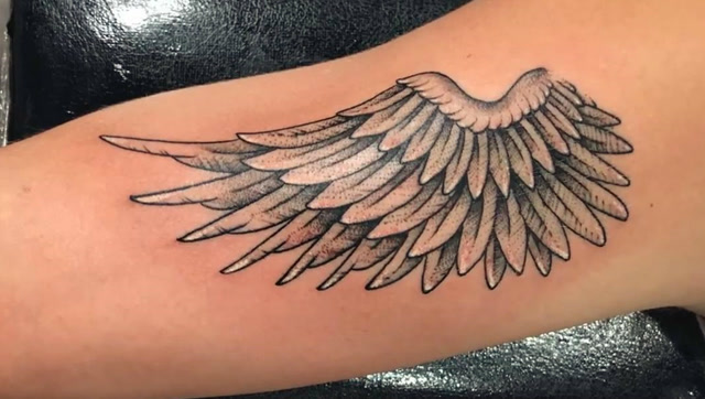 instreet 折翼天使纹身,花臂的绝配选择!