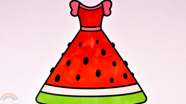 有趣的西瓜公主裙简笔画儿歌故事精选