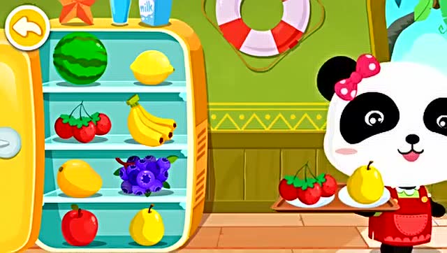 宝宝巴士系列游戏 游戏宝贝熊猫厨房烹饪汉堡 比萨 意大利面