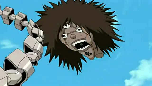 勘九郎拿着三个傀儡在蝎面前装酷, 得知自己傀儡都是蝎做的,哭了