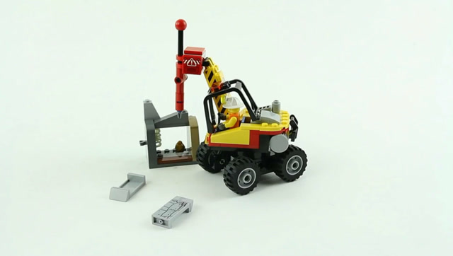 矿山碎石工程车,拼装乐高积木城市系列60185