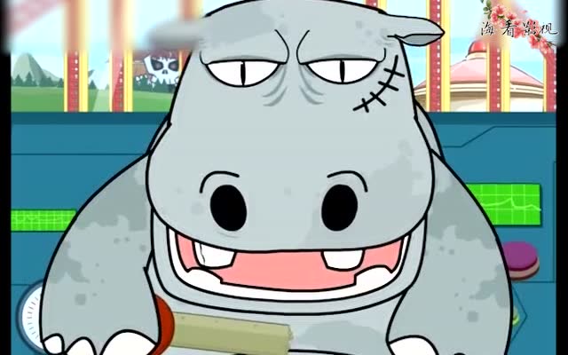 喜羊羊与灰太狼:灰太狼要不小心撞上正在休息的河马了