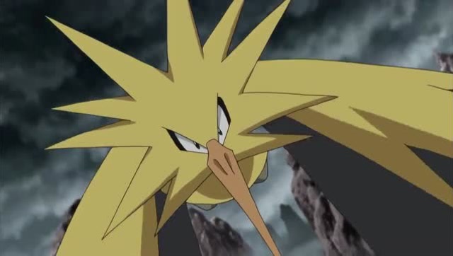 当传说的神奇宝贝发脾气,风云变色,雷电交加!这就是闪电鸟!