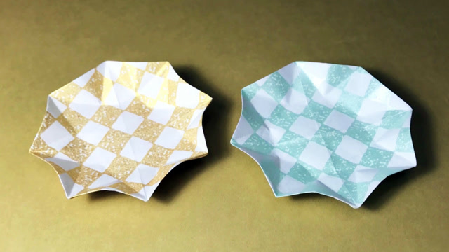 手工折纸大全,教你怎样用纸折一个盘子和碟子