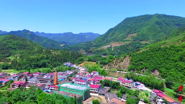 航拍 宁强山间小镇舒家坝