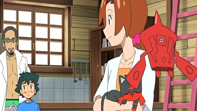 儿童动画片 小智的妈妈才是小精灵大师轻松收服了火斑喵,神奇宝贝