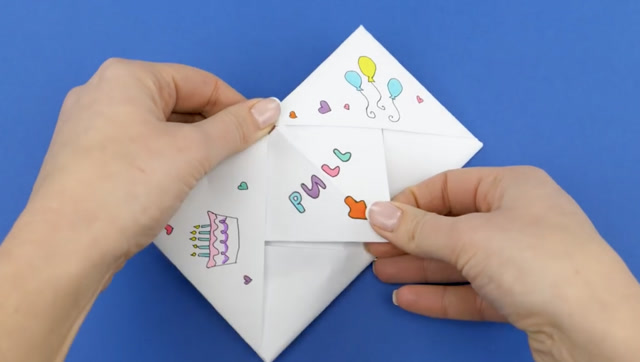 【贺卡】学用a4纸做一个信封型贺卡,抽拉创意有小惊喜!