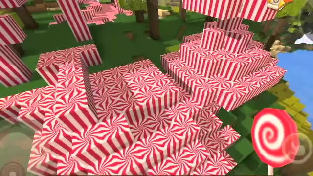 迷你世界:看我花了半天时间做的糖果山,真的太好玩了!