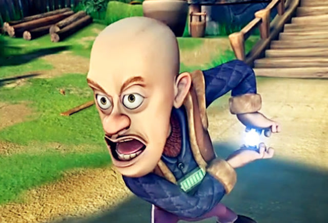 光头强变身超级战士,功夫高强,还能发出惊人的冲击波!