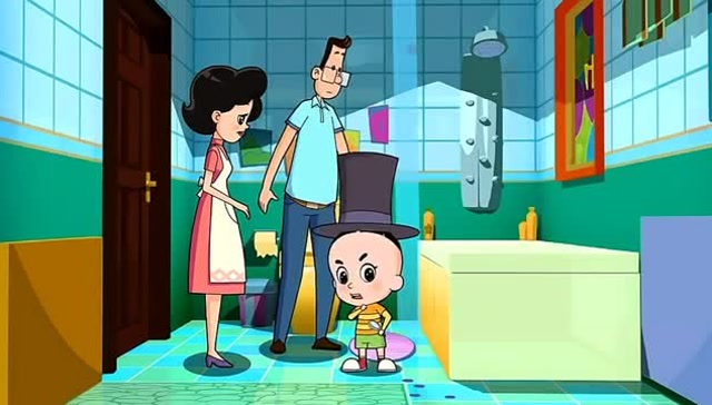 烤鸡被小偷吃光,大头儿子拿着放大镜找小头