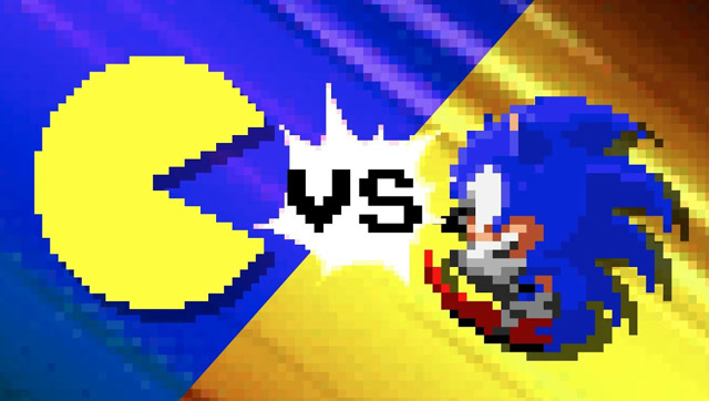 吃豆人世界大战:像素吃豆人 vs 索尼克,搞笑动画