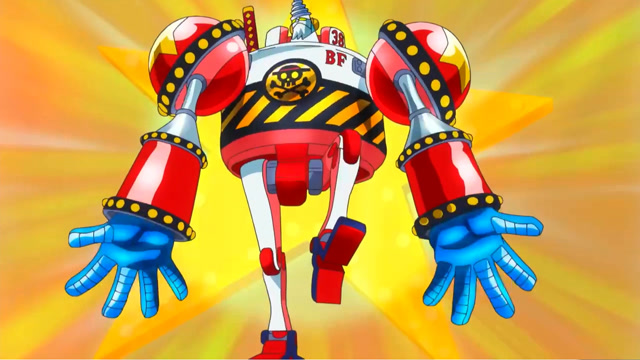 看到弗兰奇将军的出现,乌索普和乔巴兴奋了,这是梦想中的机器人