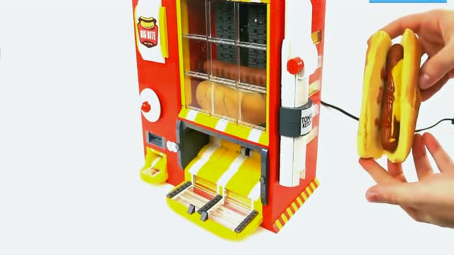 乐高热狗贩卖机,还能加番茄酱和芥末酱