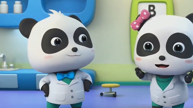 儿童趣味动画:小熊猫来当小医生,帮小动物们检查身体