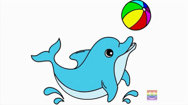 儿童简笔画:小海豚画画