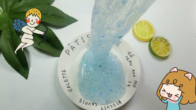 在家自制,无硼砂蓝色系解压史莱姆水晶泥,简单教程