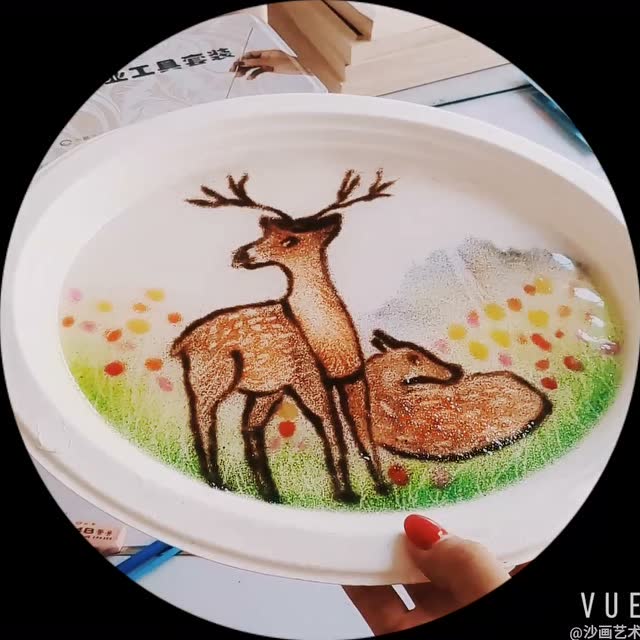 《固态沙盘画》