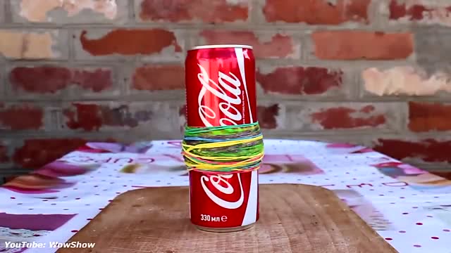 用2000根皮筋绑可乐,最后撑不住爆炸了!