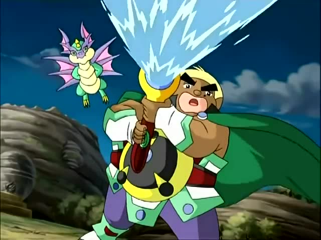 神兵小将:西门孝用水龙炮把泥浆蚯蚓身上的泥浆冲掉了