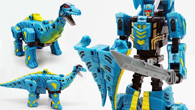 变形金刚恐龙玩具大作战长颈龙机器兽超级变形战斗机器人!
