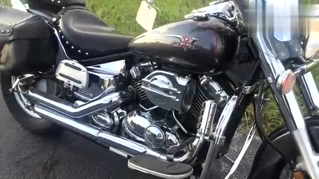 户外实拍,雅马哈silverado vstar 650摩托车