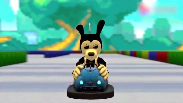 动画:班迪与墨水机vs玩具熊的五夜后宫人物碰碰车对决