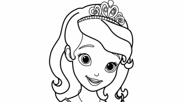 儿童简笔画,索菲亚公主画画
