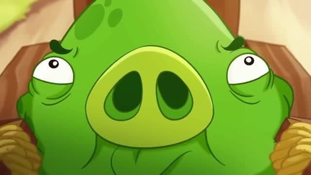 愤怒的小鸟游戏 进攻钢盔猪