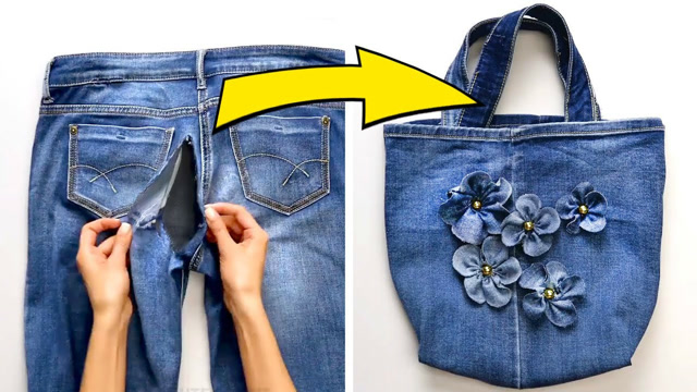 创意diy:8个利用旧衣物制作的手工包,每一款都好看