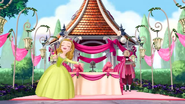 公主的茶会太漂亮了小熊手里还有小茶杯