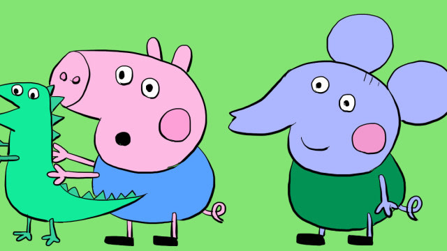 小猪佩奇小象埃德蒙,小猪佩奇小象艾德蒙_大山谷图库