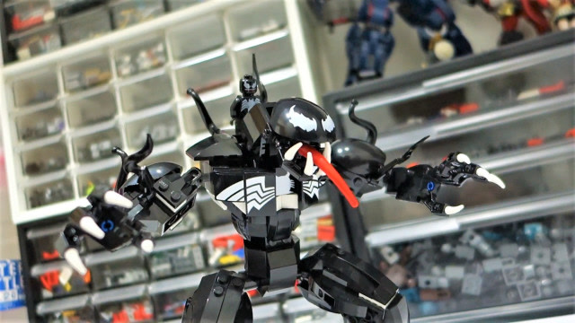 拼装乐高超级英雄系列76115毒液机甲积木mod