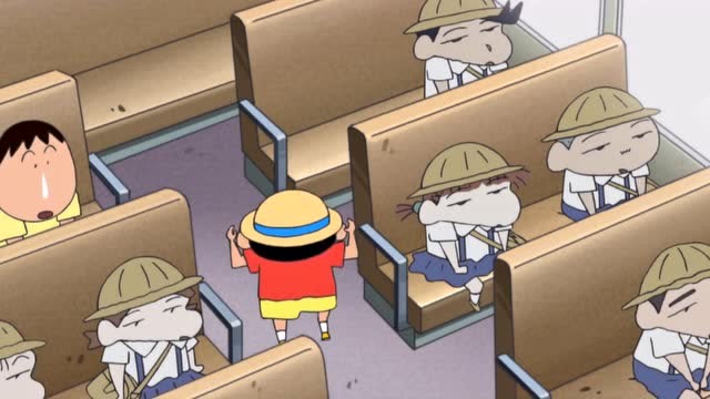 蜡笔小新: 这么热的天,为什么校车会来呢