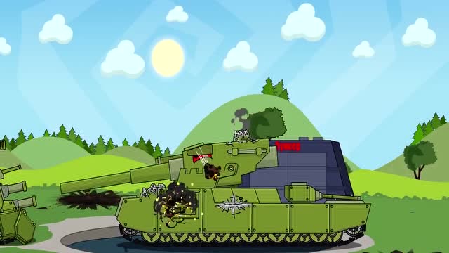 爆笑动画坦克世界:镰刀赛博坦挑战恶魔巨鼠,精彩好戏
