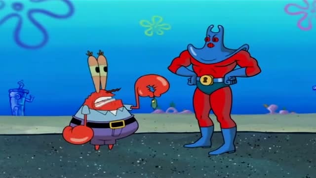 痞老板联合红魔鬼入侵蟹堡王餐厅,海绵宝宝向海超人大洋游侠求救