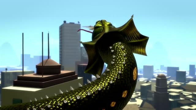 乐高幻影忍者:龙是世界上最酷的东西,看吞噬魔被土龙打跑了