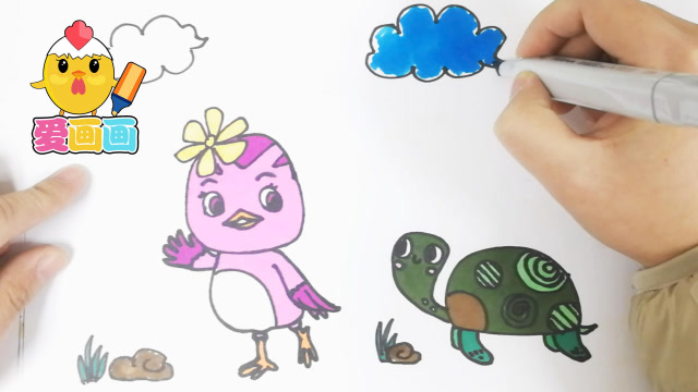 朵朵带着小乌龟回家 丁丁鸡爱画画