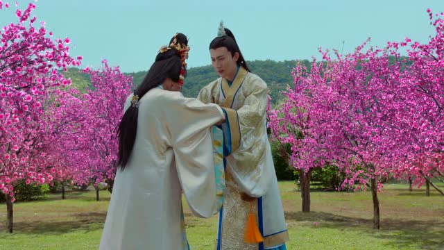 重耳与周王姬花园交谈,却被前来的齐姜看见并误会